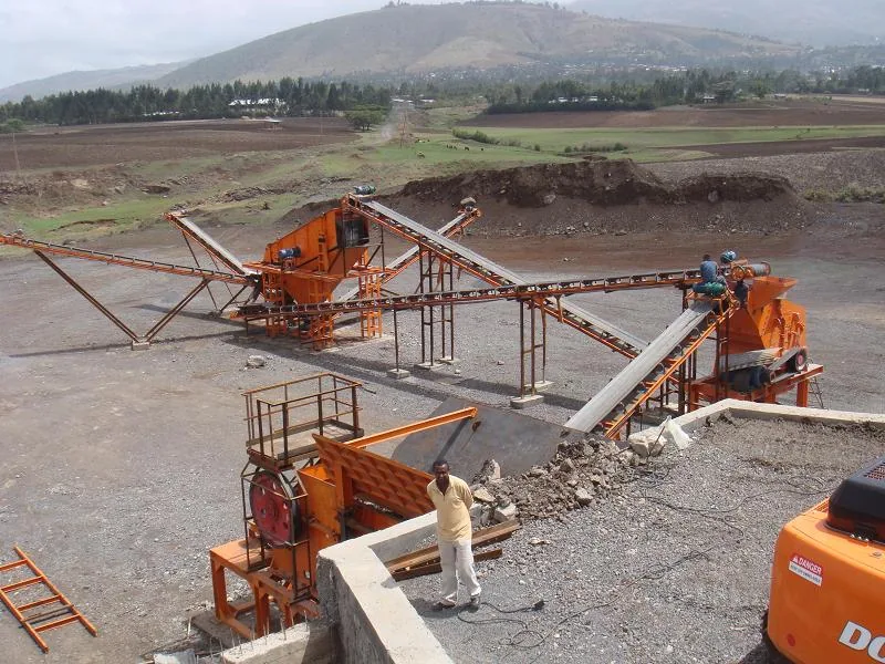 Impact crusher installation in Ethiopia